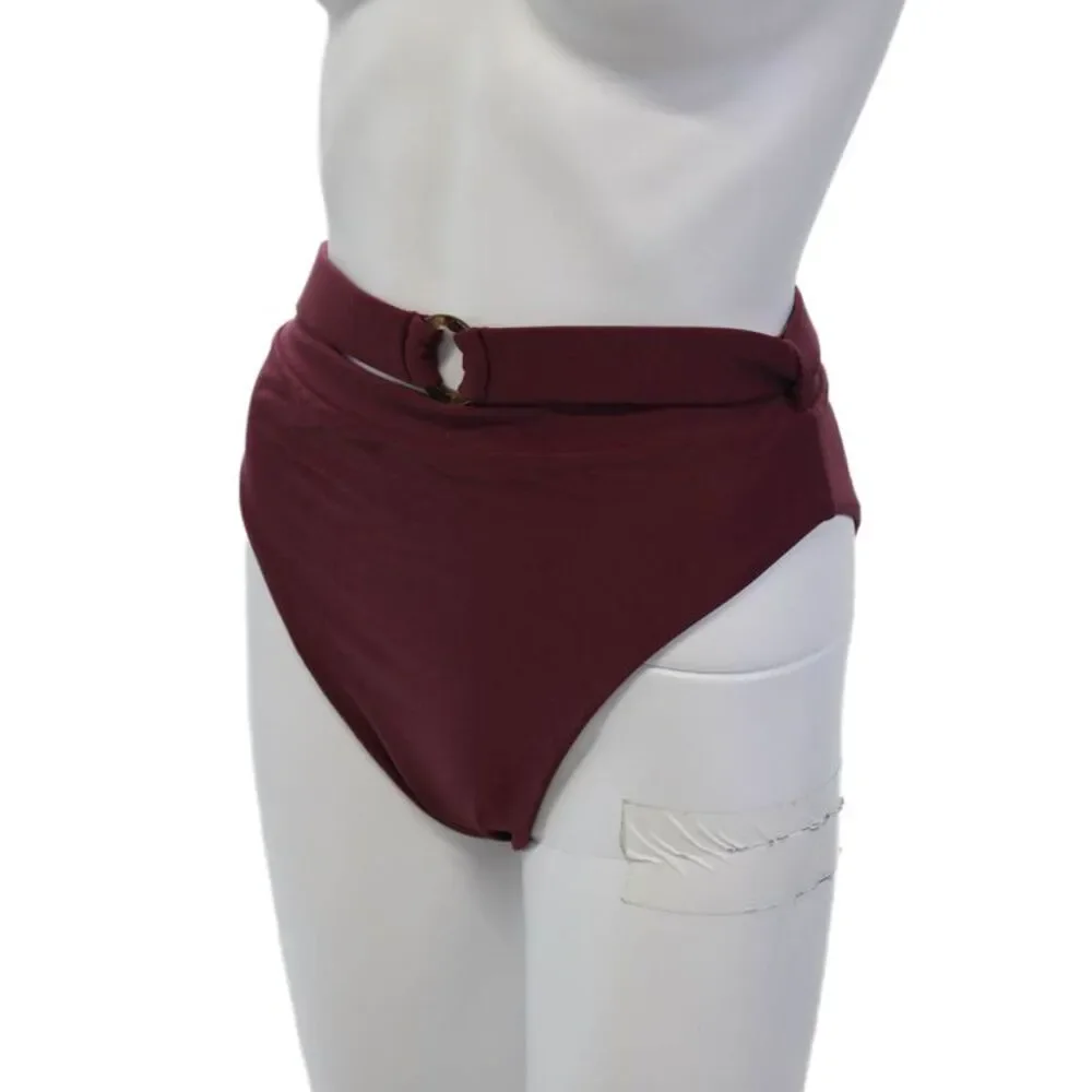 Juliett Womens Bikini Bathing Suit Bottom Purple Size Large